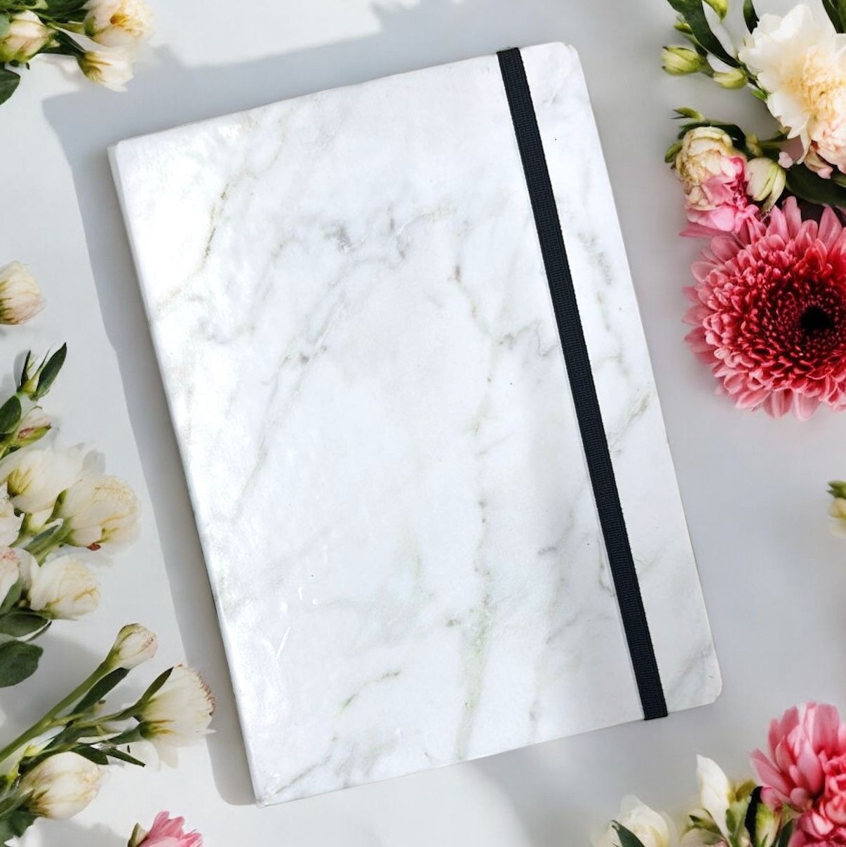 Marble Paper Elastic - A5 Notebook